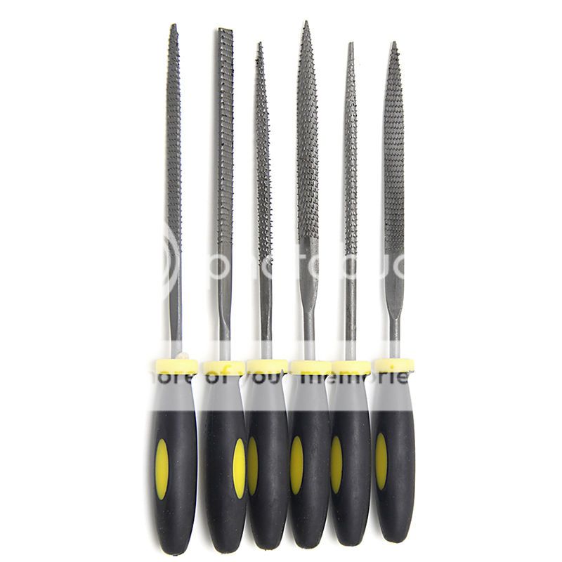 Useful Small Wood Rasp Set 6 pcs Rasp Round Flat HalfRound Triangular